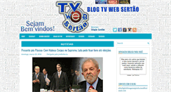 Desktop Screenshot of blogtvwebsertao.com.br